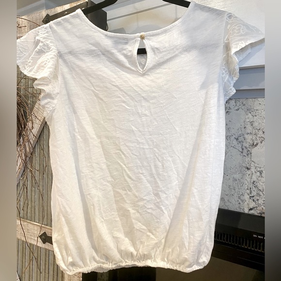 Anthropologie Flutter Sleeve Tee - Picture 2 of 3